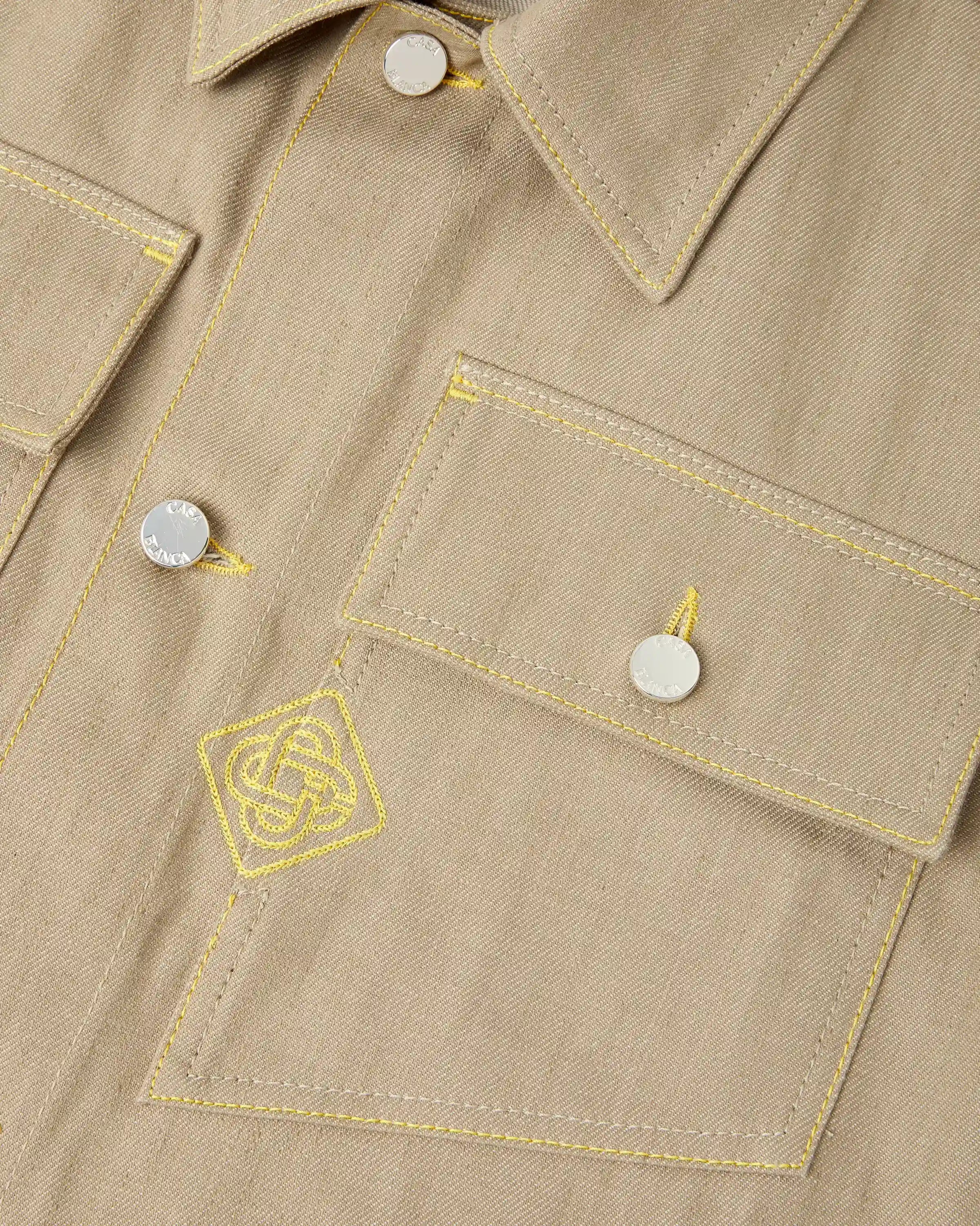 Beige Desert Canvas Denim Jacket