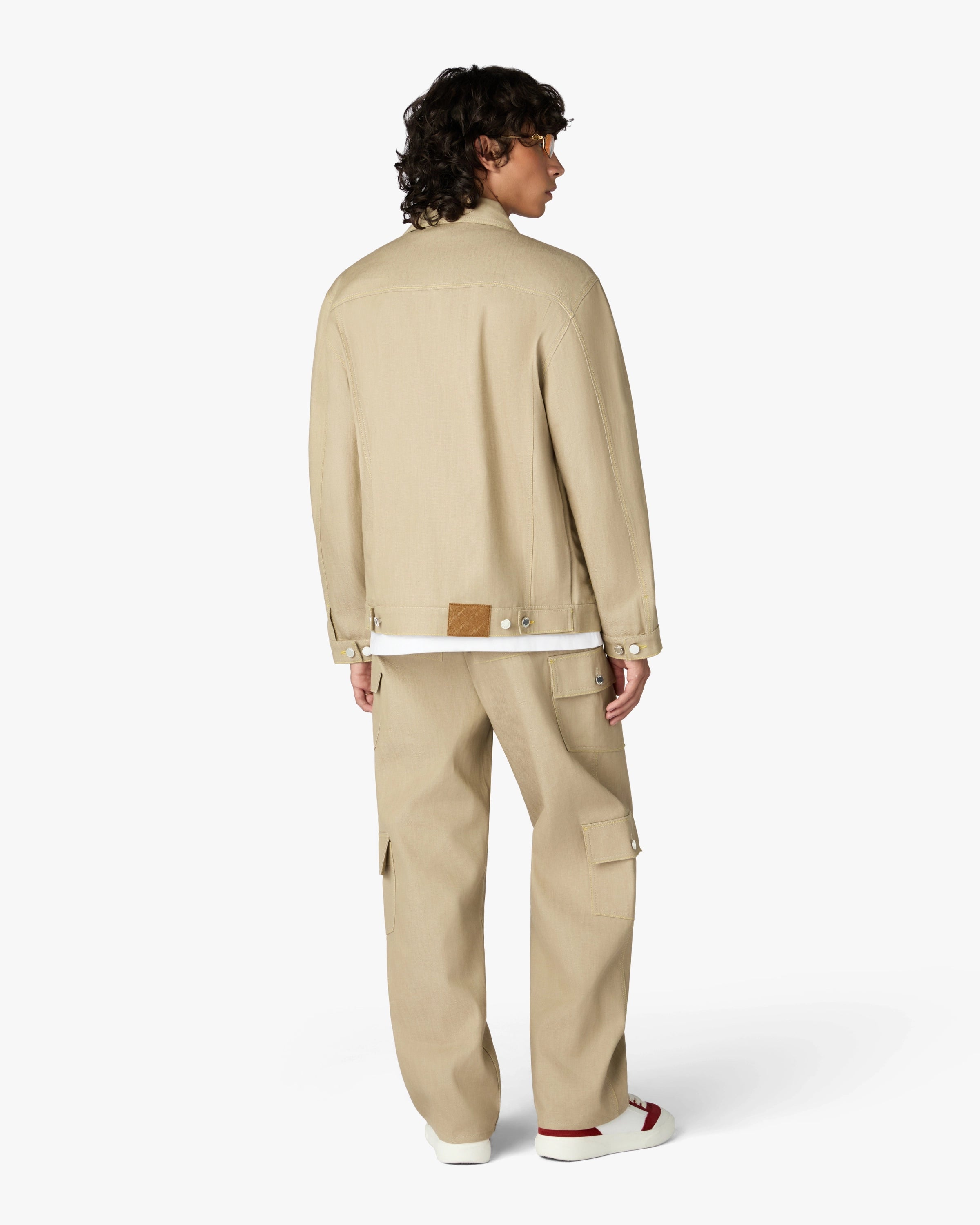 Beige Desert Canvas Denim Jacket