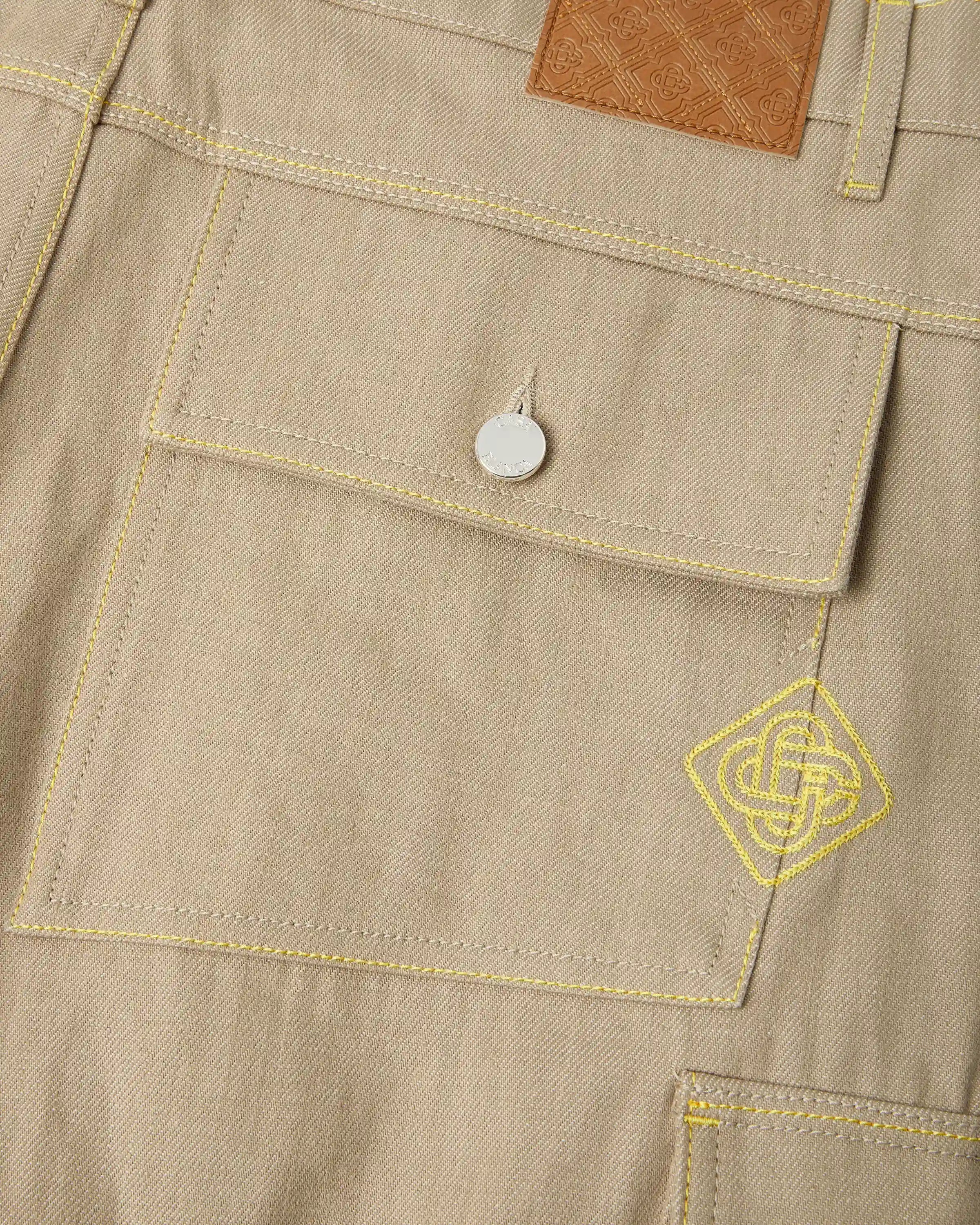 Beige Desert Canvas Denim Jeans