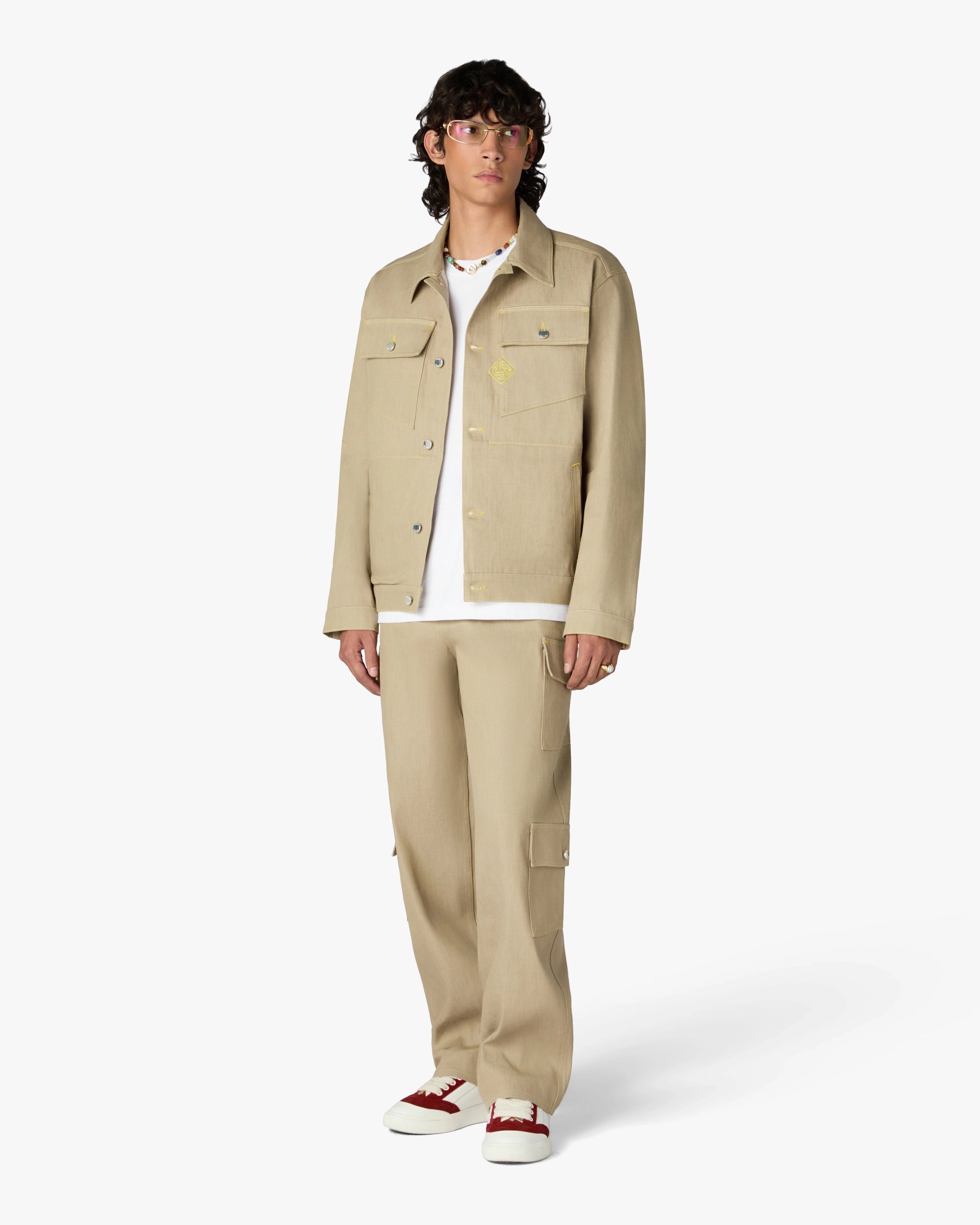 Beige Desert Canvas Denim Jeans