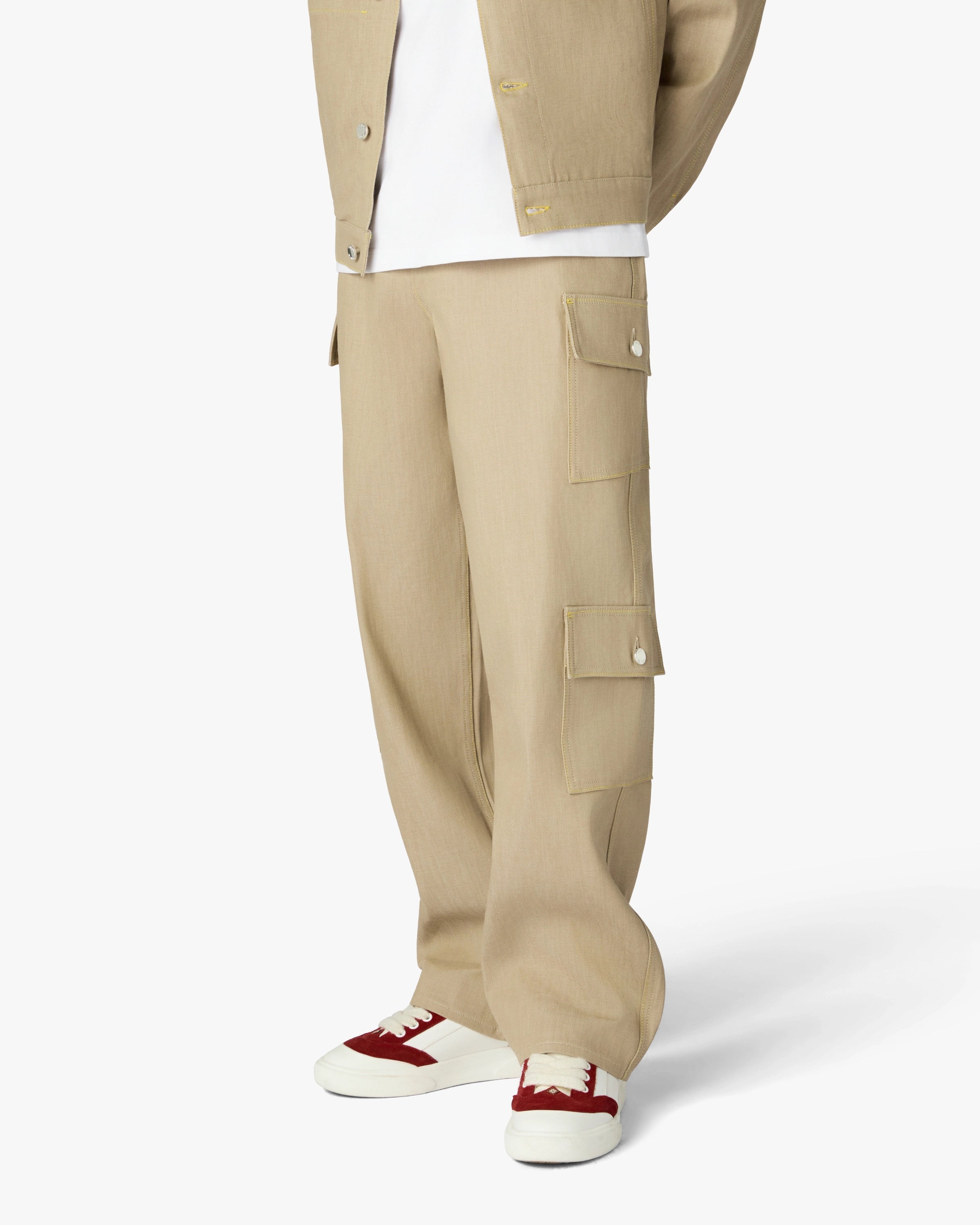 Beige Desert Canvas Denim Jeans