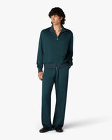 Dark Teal Monogram Zip-Up Track Jacket
