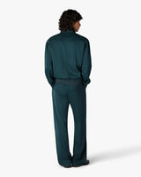 Dark Teal Monogram Zip-Up Track Jacket