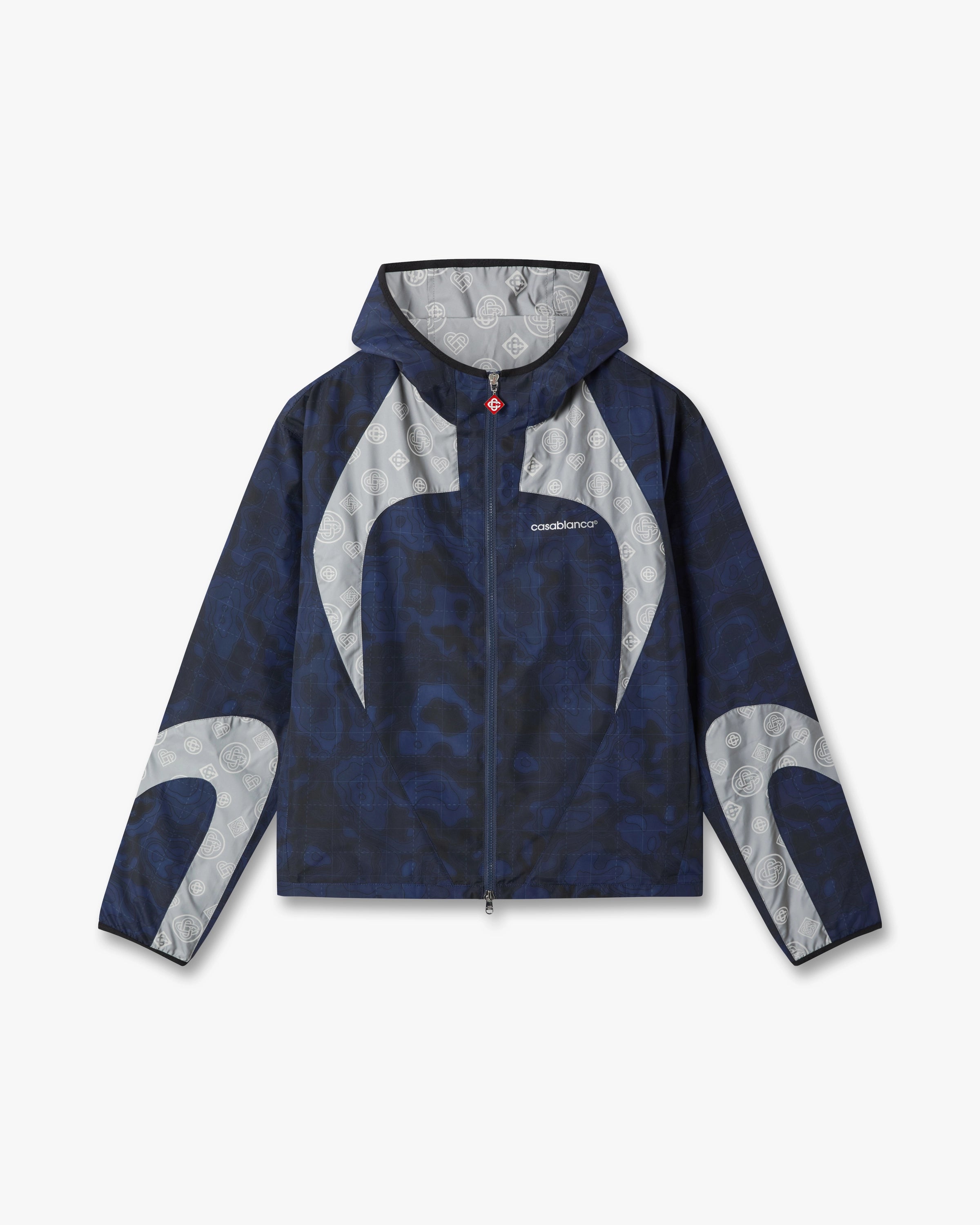 Blue Heatmap Zip-Up Hooded Jacket