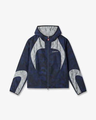 Blue Heatmap Zip-Up Hooded Jacket