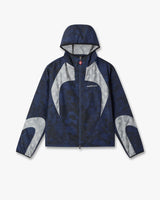 Blue Heatmap Zip-Up Hooded Jacket