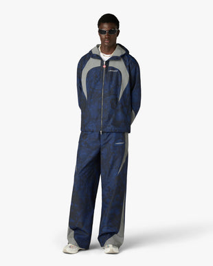 Blue Heatmap Zip-Up Hooded Jacket