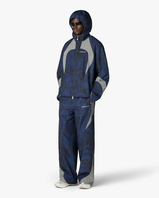 Blue Heatmap Zip-Up Hooded Jacket