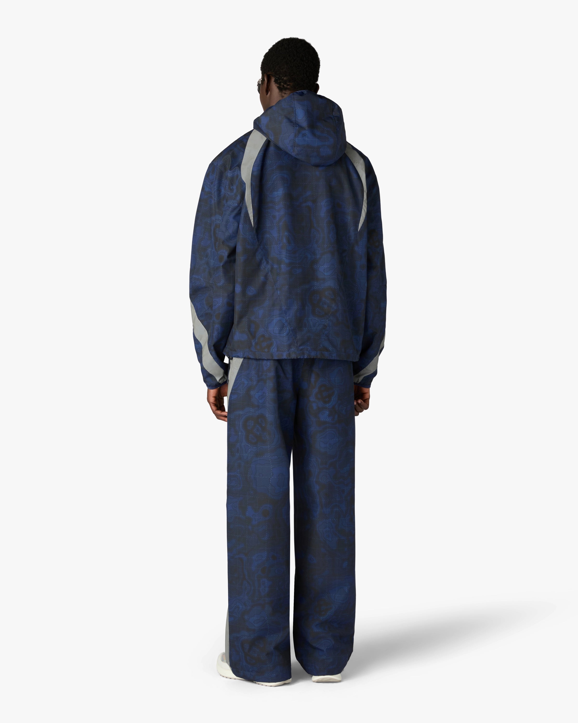 Blue Heatmap Zip-Up Hooded Jacket