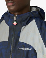 Blue Heatmap Zip-Up Hooded Jacket
