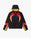 Black & Orange Gradient Zip-Up Hooded Jacket