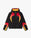 Black & Orange Gradient Zip-Up Hooded Jacket