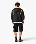 Black & Orange Gradient Zip-Up Hooded Jacket