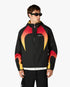 Black & Orange Gradient Zip-Up Hooded Jacket