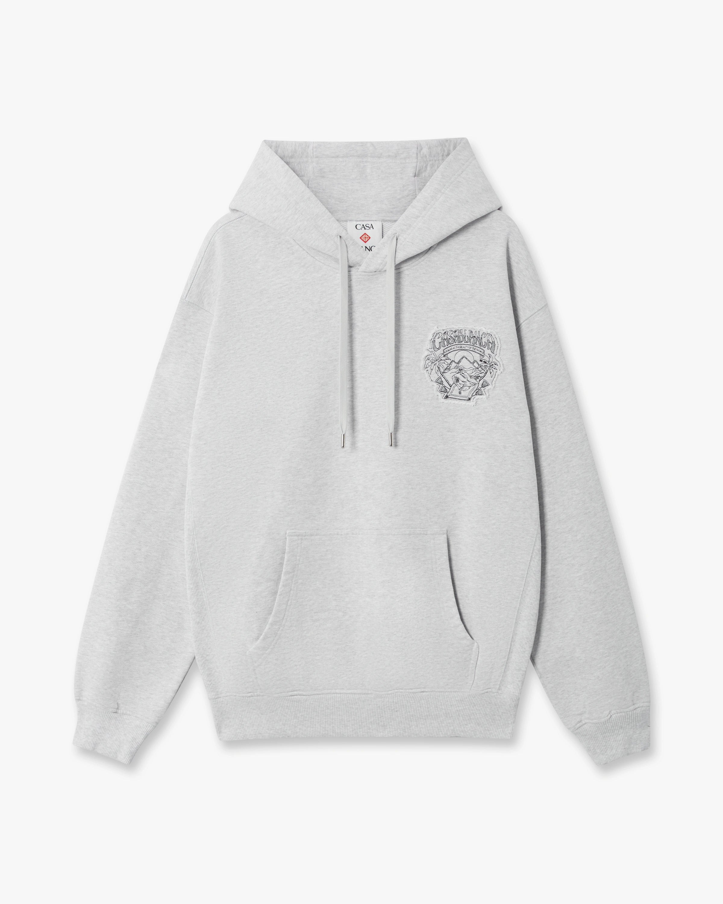 Grey Eveil Ancestral Applique Hooded Sweatshirt