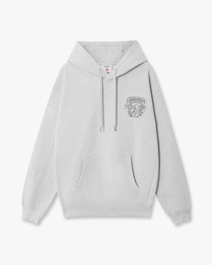 Grey Eveil Ancestral Applique Hooded Sweatshirt