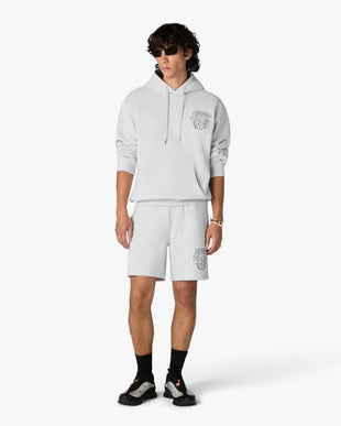 Grey Eveil Ancestral Applique Hooded Sweatshirt