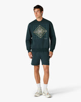 Dark Teal Logo Geometrie Sacree Embroidered Sweatshirt