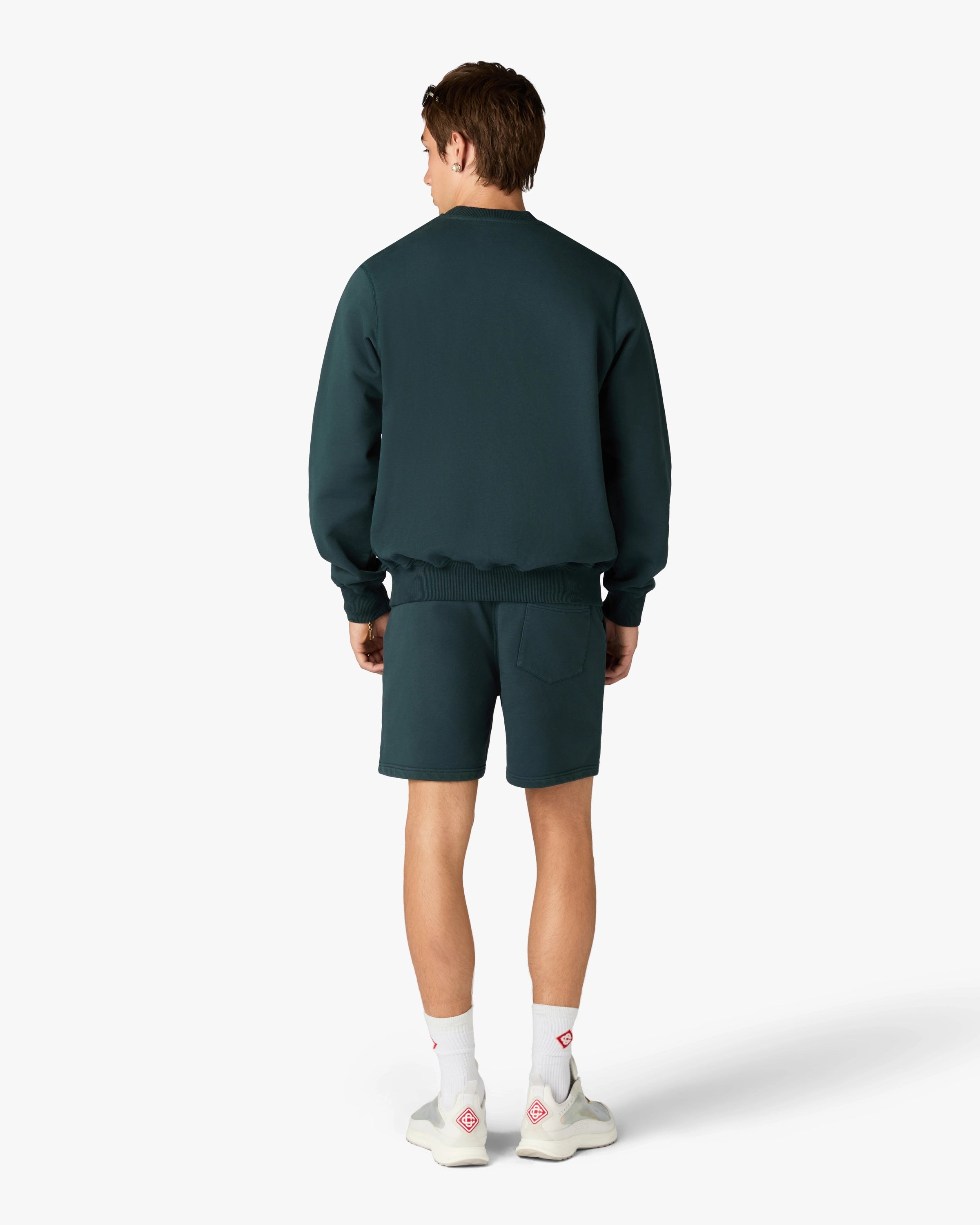 Dark Teal Logo Geometrie Sacree Embroidered Sweatshirt
