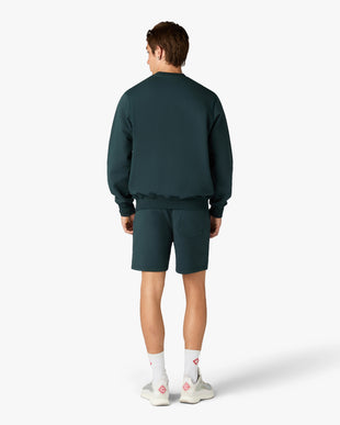 Dark Teal Logo Geometrie Sacree Embroidered Sweatshirt