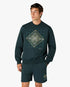 Dark Teal Logo Geometrie Sacree Embroidered Sweatshirt
