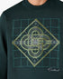 Dark Teal Logo Geometrie Sacree Embroidered Sweatshirt