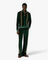 Green & Brown Stripe Velour Track Jacket