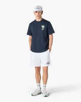 White Casa Kaspia New York Printed Sweatshorts