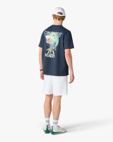 White Casa Kaspia New York Printed Sweatshorts