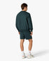 Dark Teal Geometrie Sacree Embroidered Shorts