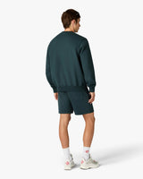 Dark Teal Geometrie Sacree Embroidered Shorts