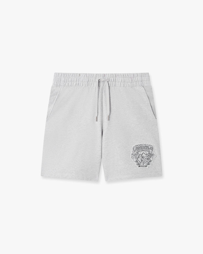 Grey Eveil Ancestral Applique Shorts