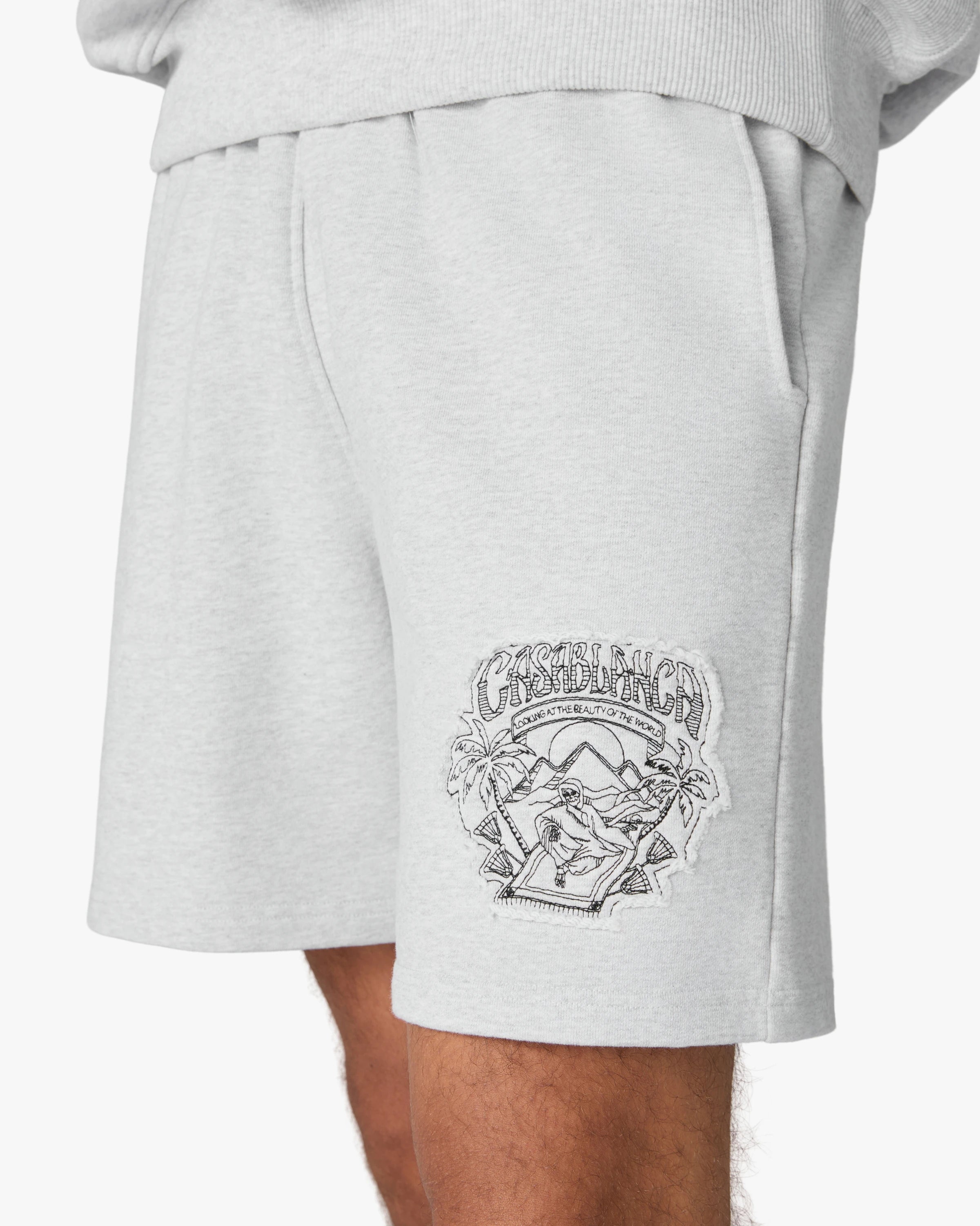 Grey Eveil Ancestral Applique Shorts