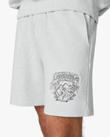Grey Eveil Ancestral Applique Shorts