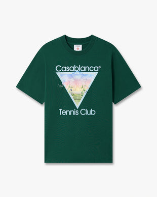 Dark Green Tennis Club Icon Short Sleeve T-Shirt