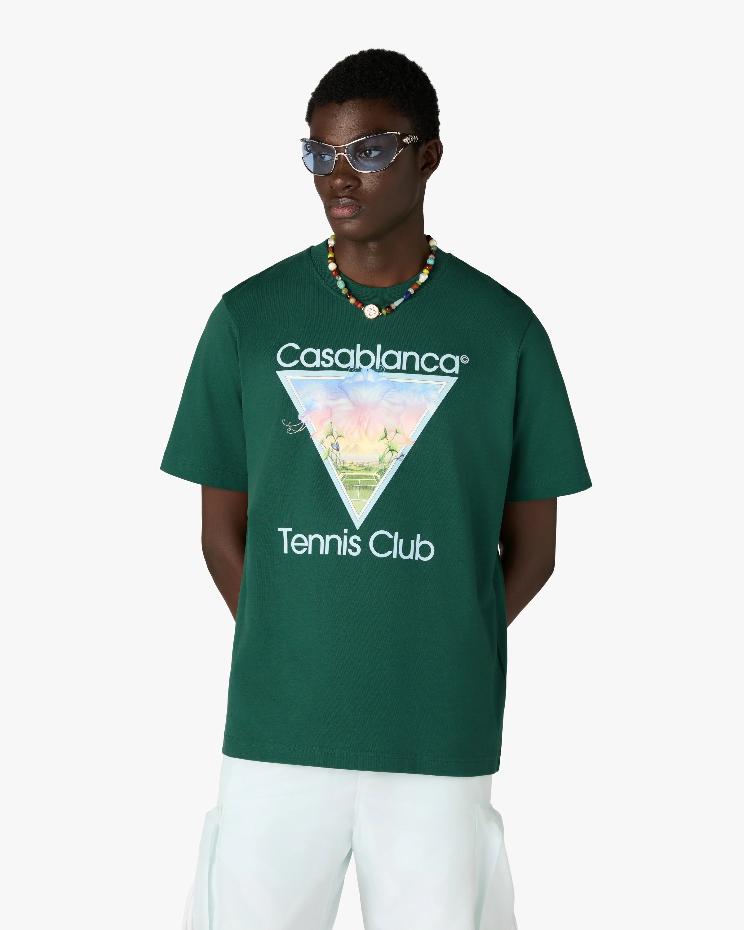 T-shirt à manches courtes vert foncé Tennis Club Icon