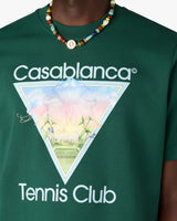 T-shirt à manches courtes vert foncé Tennis Club Icon