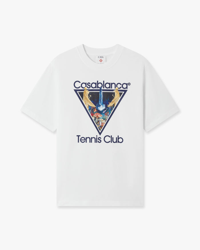 White Monde Perdu Tennis Club Icon Short Sleeve T-Shirt