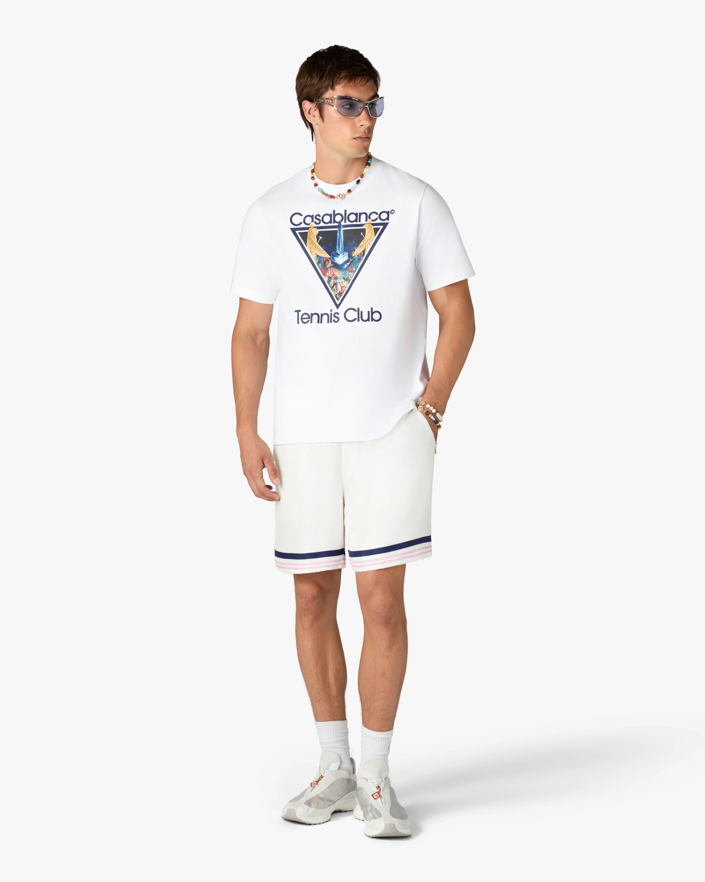White Monde Perdu Tennis Club Icon Short Sleeve T-Shirt