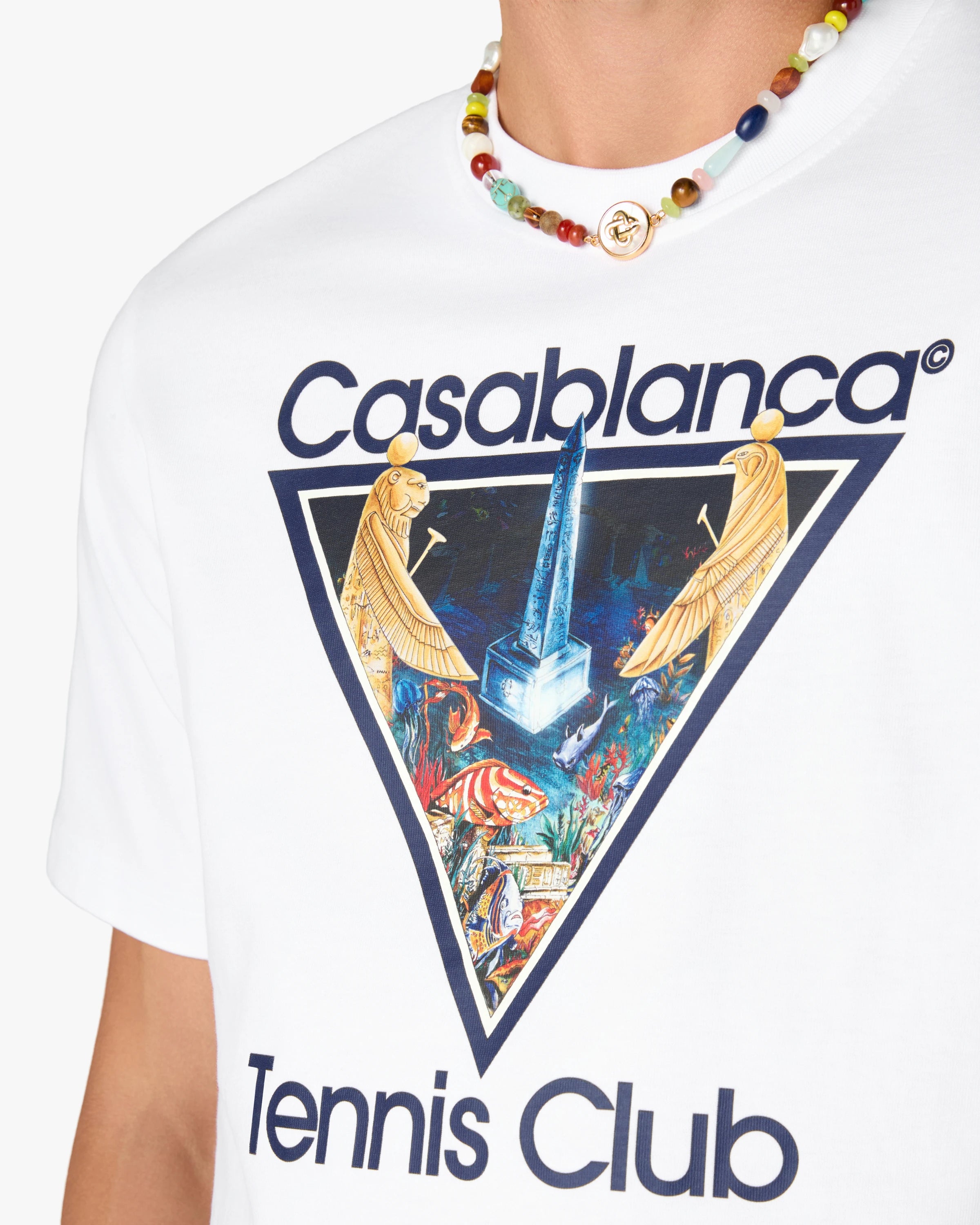 White Monde Perdu Tennis Club Icon Short Sleeve T-Shirt