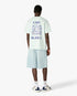T-shirt à manches courtes bleu glacier à imprimé Celestial Pyramid