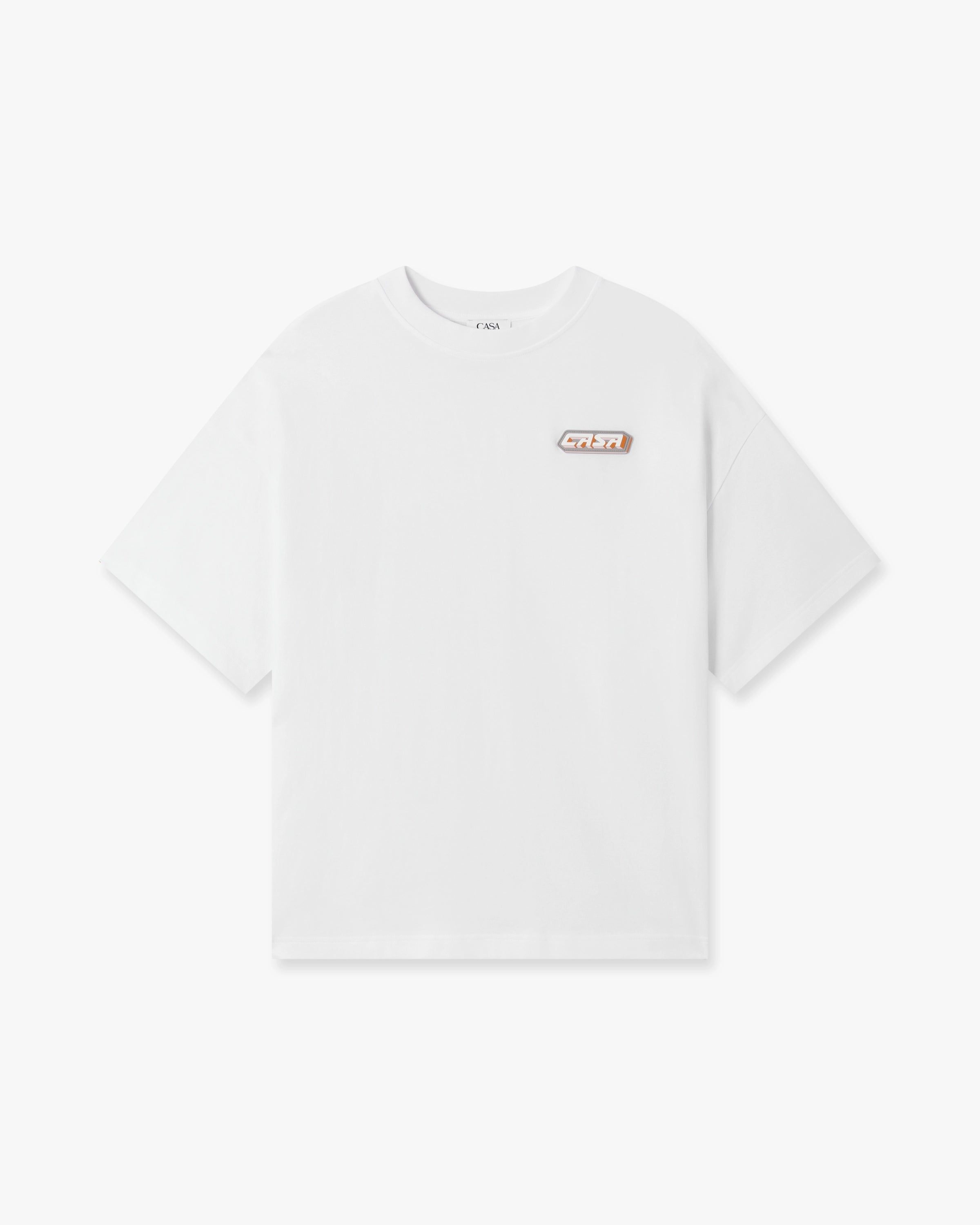 T-shirt à manches courtes blanc oversize Casa Racing