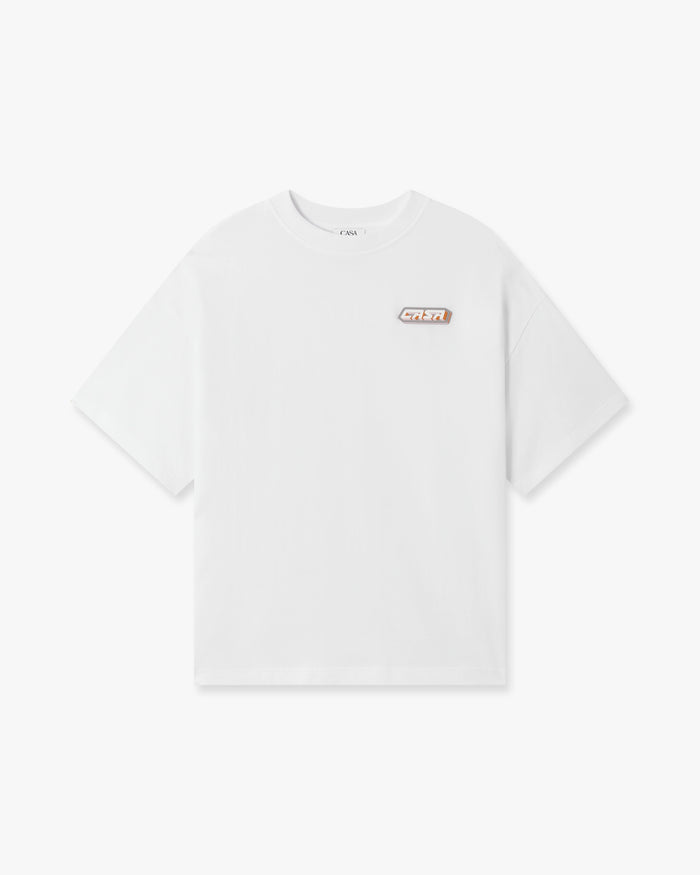 T-shirt à manches courtes blanc oversize Casa Racing