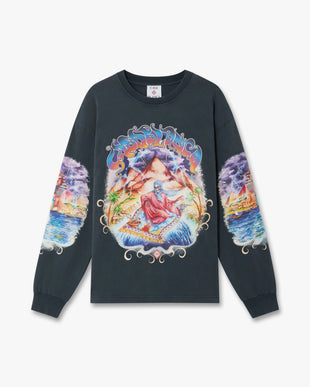Navy Eveil Ancestral Washed Long Sleeve T-Shirt