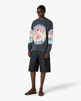 Navy Eveil Ancestral Washed Long Sleeve T-Shirt