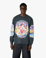 Navy Eveil Ancestral Washed Long Sleeve T-Shirt