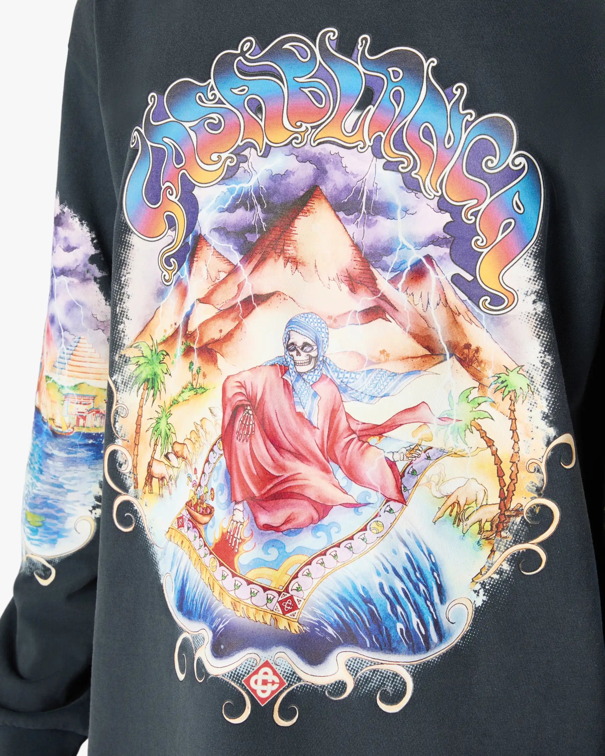 Navy Eveil Ancestral Washed Long Sleeve T-Shirt
