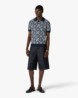 Dark Green Icon Monogram Short Sleeve Polo Shirt