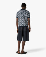 Dark Green Icon Monogram Short Sleeve Polo Shirt