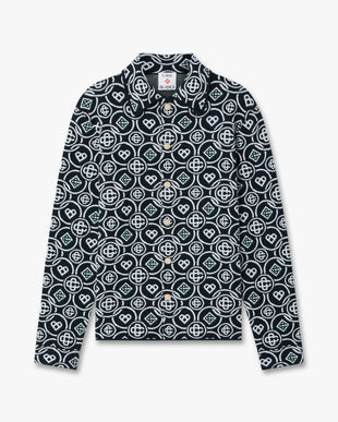Dark Green Icon Monogram Long Sleeve Shirt